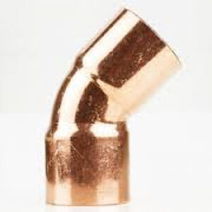 12mm Metric Copper 45 Degree Elbow ( Pipe/Tubing OD )