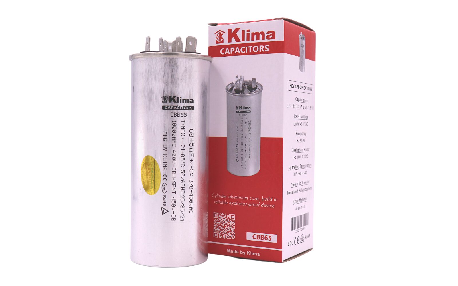 Klima Capacitor CBB65 60+5µF