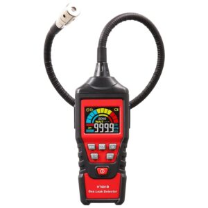 Gas Leak Detector Portable Combustible Gas Detector Handheld Gas Analyzer Flammable Natural Gas Acetone Propane Benzene Ethanol Gasoline Methane Tester 9999 PPM 20% LEL with LCD...