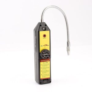 Gas Leak Detector Refrigerant Leak Detector High Accuracy Halogen Gas Analyzer Freon CFC HFC Gas Sensor for Air Conditioning HVAC R22A R134A R410A High Precision, Multifunctional