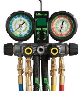 Hilmor 1839110 4-Valve Manifold with 60" hose, R410A, 4V410HD