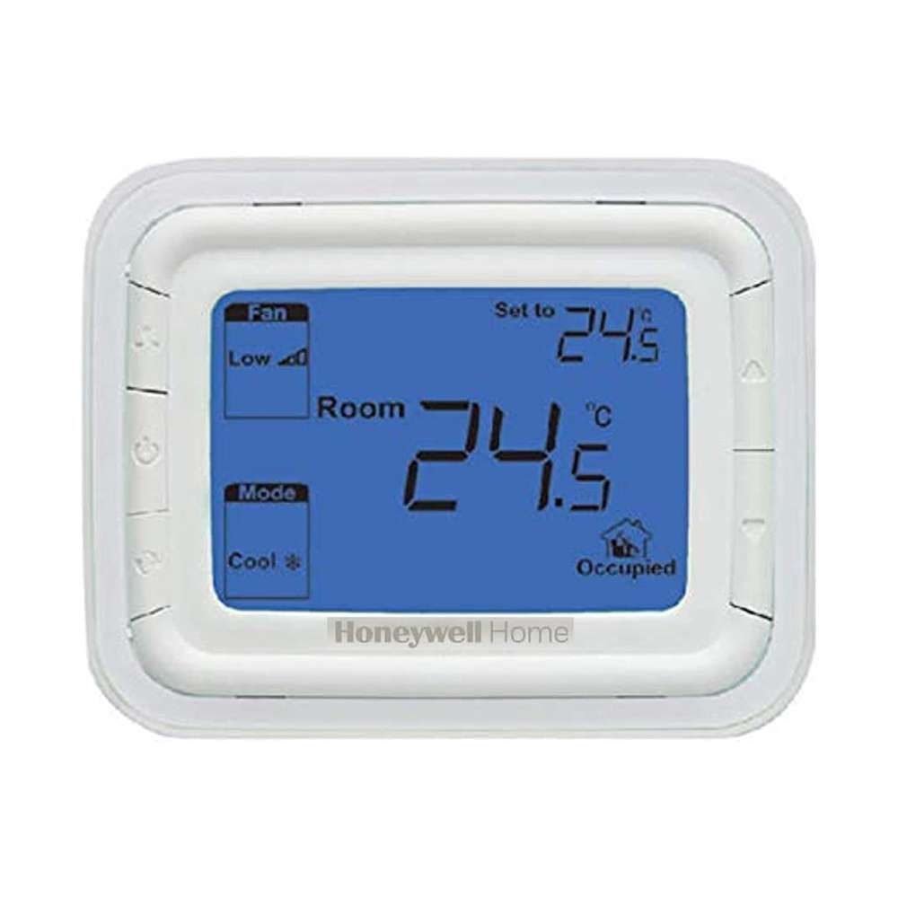 Honeywell T6865H2WB-R Digital Thermostat, 24V, 3-Speed Fan Control, Blue Display
