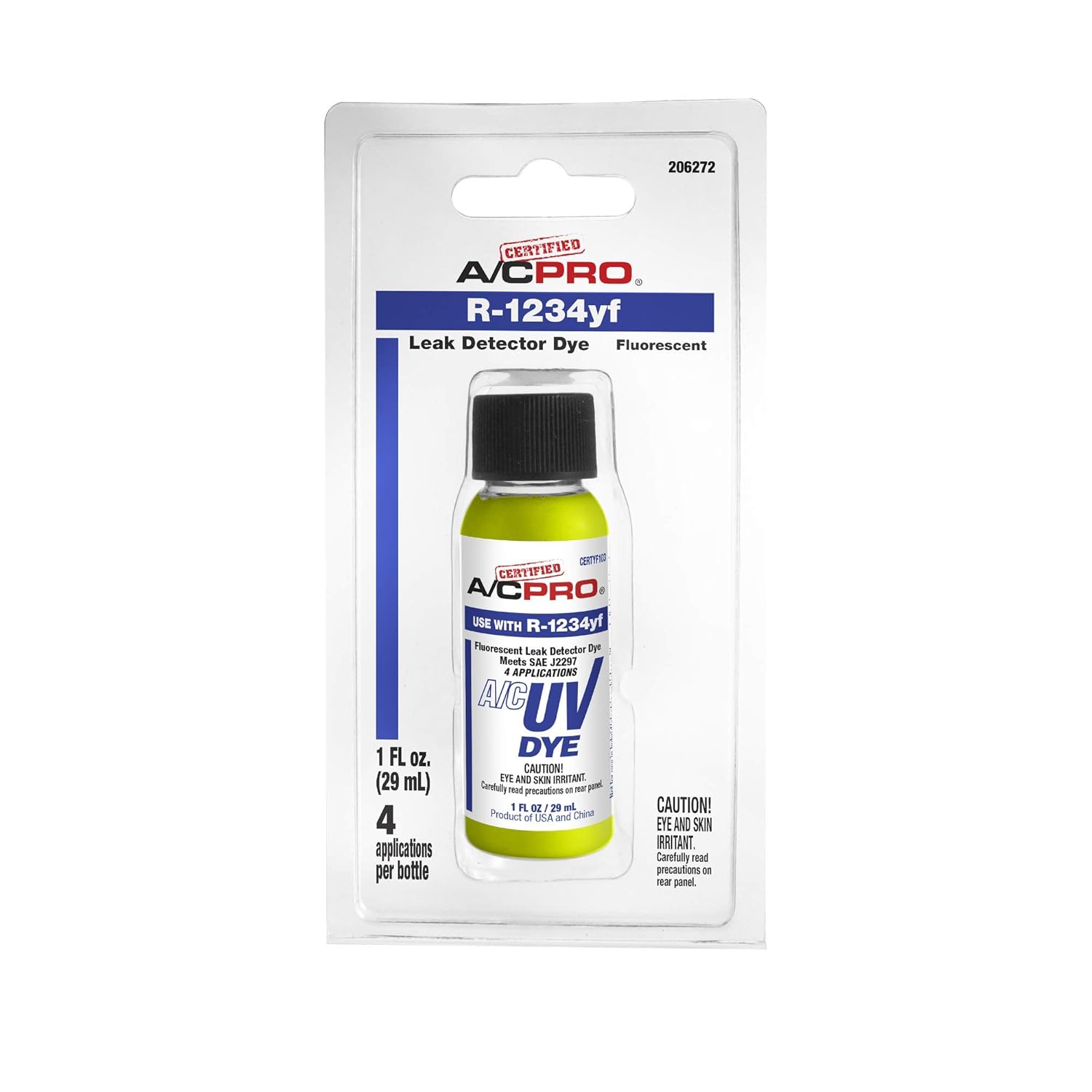 Interdynamics Certified A/C Pro Car Air Conditioner Leak Detector Dye, Leak Detection Uv Dye Detects Leaks In R-1234Yf Ac Systems, 1 Oz