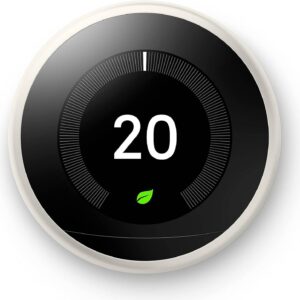 Nest 3rd Generation Learning Programmable Thermostat, 2.1" LCD Display, Control Remotely Through Smart Device & Set Up Alerts, Compatible With Most HV