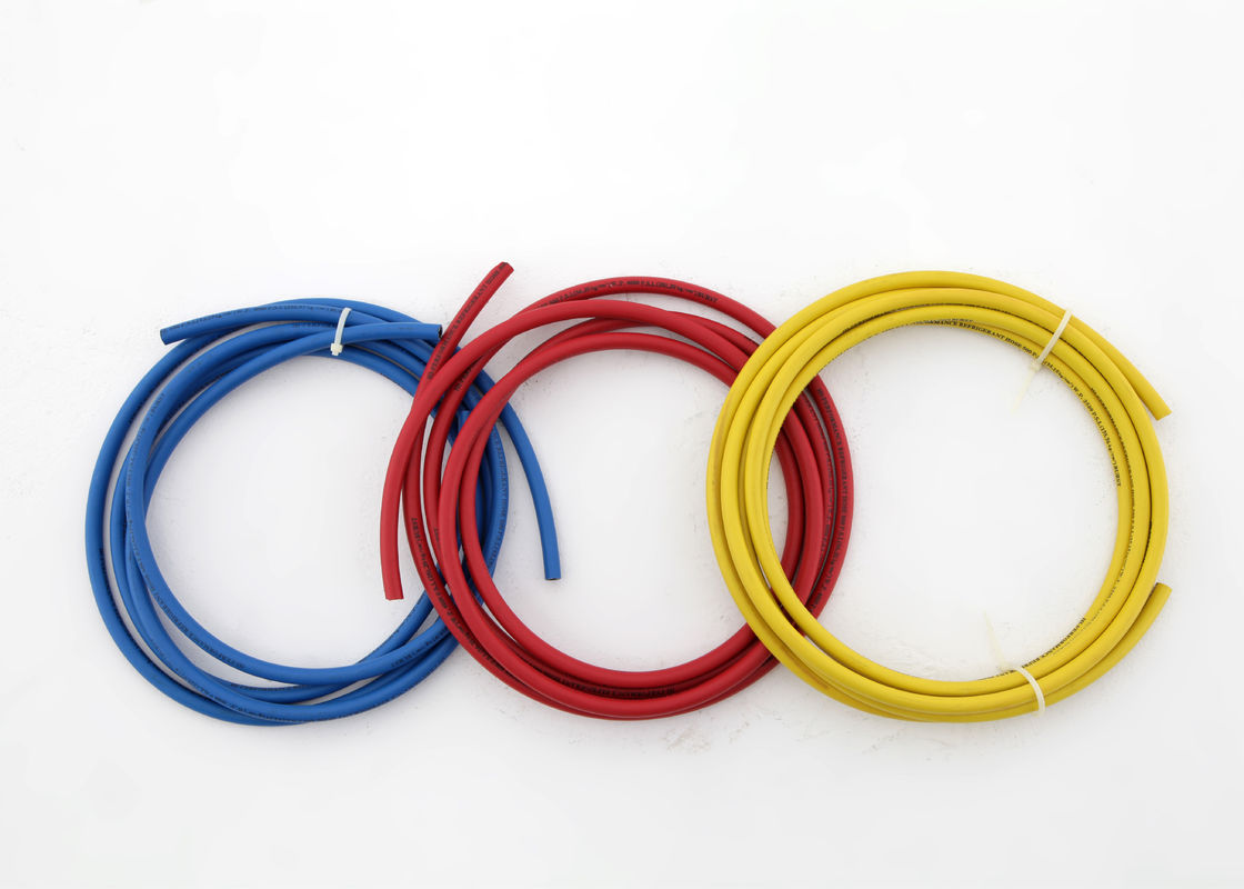 OD 11mm Or 12mm 500 Psi Low Loss Refrigerant Hoses With Red Blue Yellow