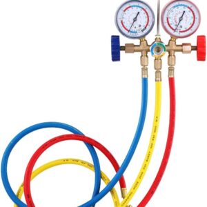 Pepisky Refrigerant Manifold Gauge Set A Conditioning Tools with Hose and Hook
