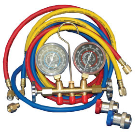 R134a Or R12 Air Conditioning Brass Manifold Gauge Set ATD-3688
