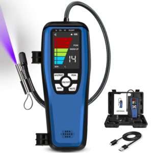 Refrigerant Leak Detector, ALD-200 Freon Leak Detector, Battery Powered, Freon Sniffer Automotive Halogen Gas Leak Detector for R134A R410A R22 R1234YF R600a R290 CFCs HCFCs...