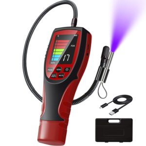Refrigerant Leak Detector HVAC, Aprvtio ALD-200PRO Professional Freon Leak Detector for A3 A2L A1 Refrigerants, Automotive AC Leak Detection Kit with 0.14 oz/yr Sensitivity for...