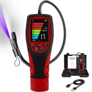 Refrigerant Leak Detector, SIMBOW ALD-200 PRO Freon & Combustible Gas Leak Detector, Freon Sniffer Air Conditioning Detection Automotive Halogen Gas Leak Detector for R410A R22...