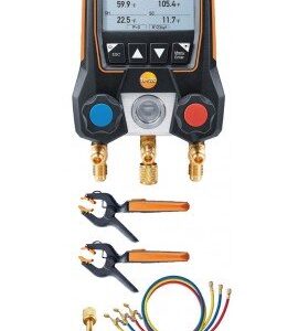 Testo 550s Smart Digital Manifold Kit with wireless temperature and vacuum probes and hoses, -14 to 870 psi