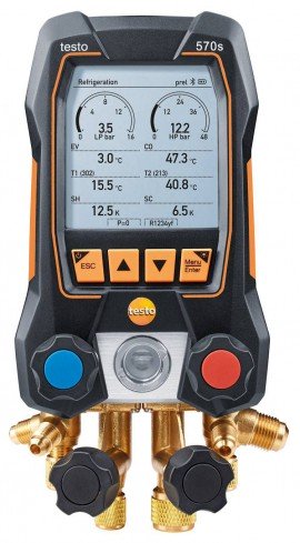 Testo 570s Smart Digital Manifold with Bluetooth, -15 to 870 psi, -58 to 302°F