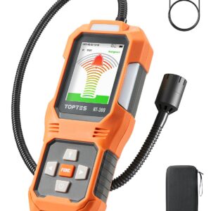 TOPTES RT-389 Rechargeable Refrigerant Leak Detector, HVAC Freon Leak Detector with 3 Sensitivity Modes & 3 Alarm Types for CFCs, HCFCs, HFCs, HFOs, HCs for Car Home Industrial...
