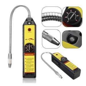 vessels Freon Leak Detector Halogen Leak Detector Refrigerant Gas HVAC R22 R410A R134A R1234YF CFCs HCFCs HFCs Detector Sensor (Color : vessels) (Wjl)