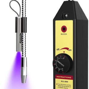 X spring Freon Leak Detector, Portable Halogen Gas Leakage Tester with LED Indicator, HVAC Refrigerant Detector for Car AC and Home Air Conditioner Repair