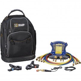 Yellow Jacket 40880 TITANMAX Digital Manifold With 4 Plus II Hoses and Backpack