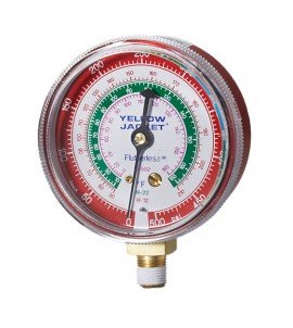 Yellow Jacket 49140 Dry Manifold Gauge, 3-1/8", blue compound, 30"-0-350*** psi, R22/404A/410A, °C