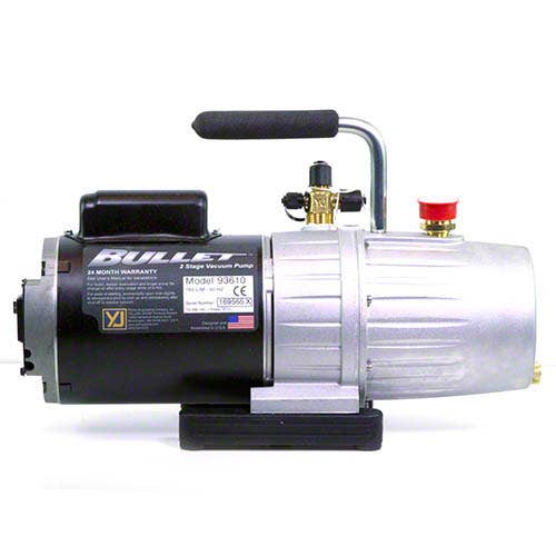 Yellow Jacket 93610 BULLET X 1/2 hp Two-Stage Rotary Vane Vacuum Pump, 200/165 L/M, 115/230V 50-60 Hz, EU/UK Plug