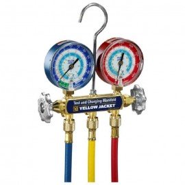 Yellow Jacket Series 41 Manifold Gauge 42006 for R-22/134a/404A with 60" Hoses